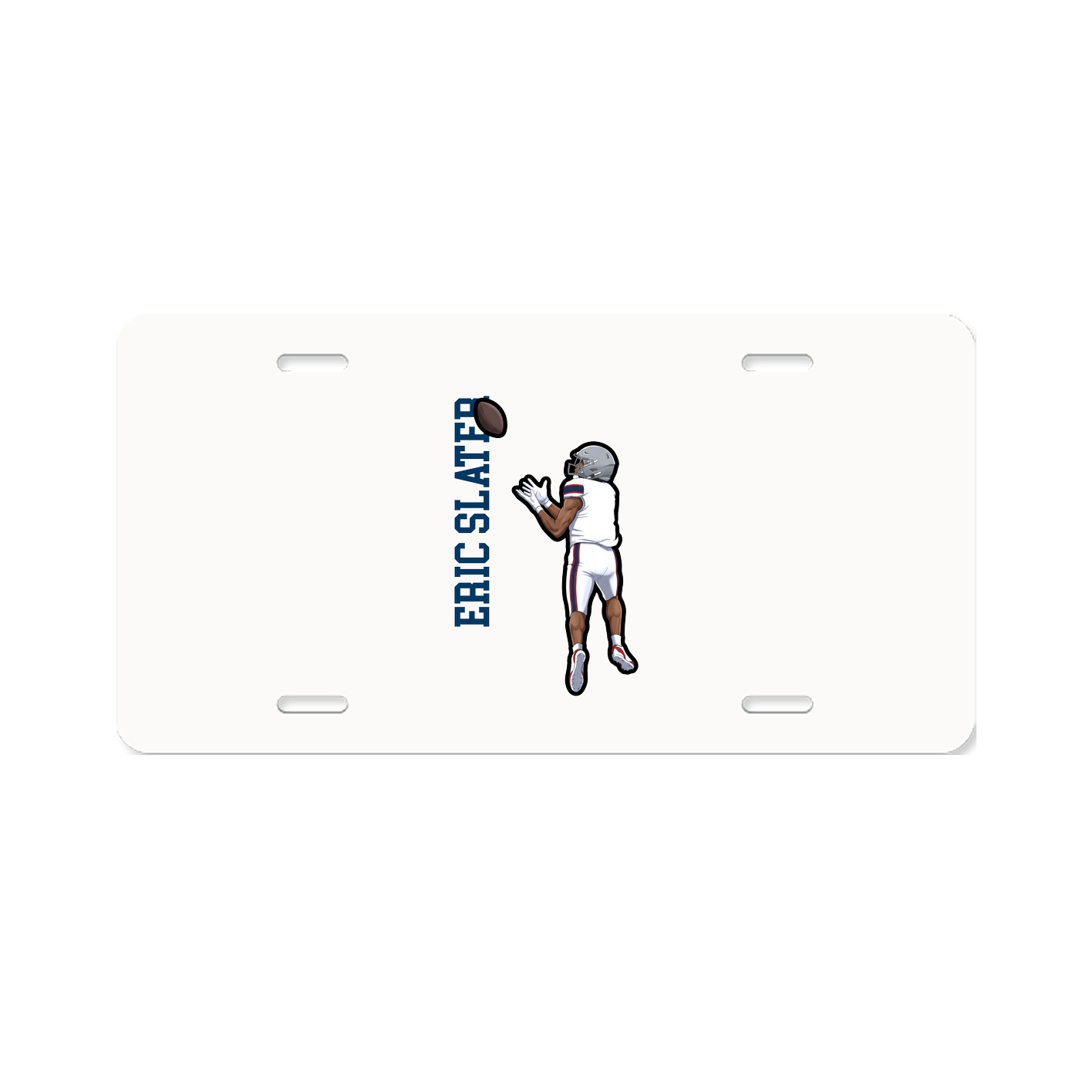 License Plate — Name Vertical in Classic