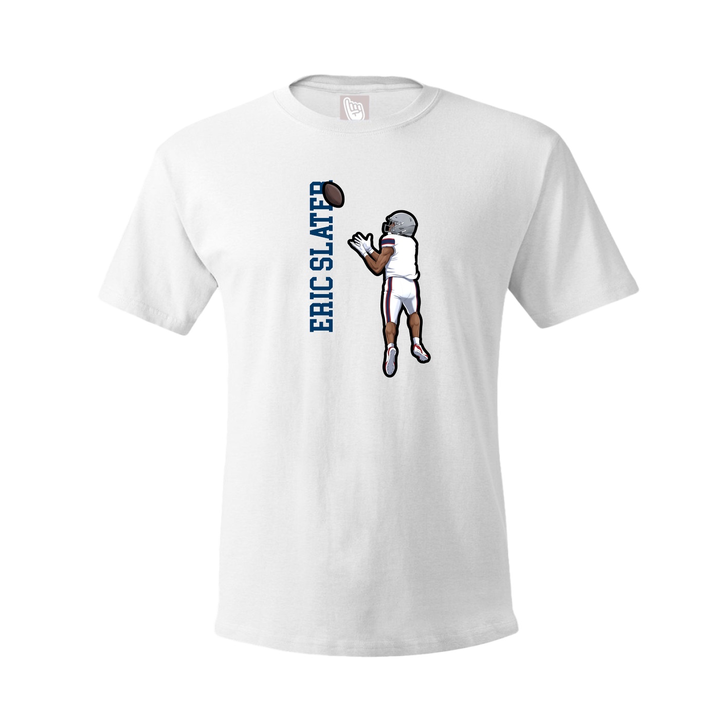 Youth Tee — Name Vertical in White