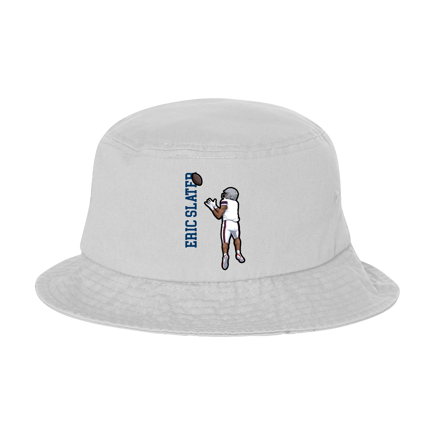 Bucket Cap — Name Vertical in White