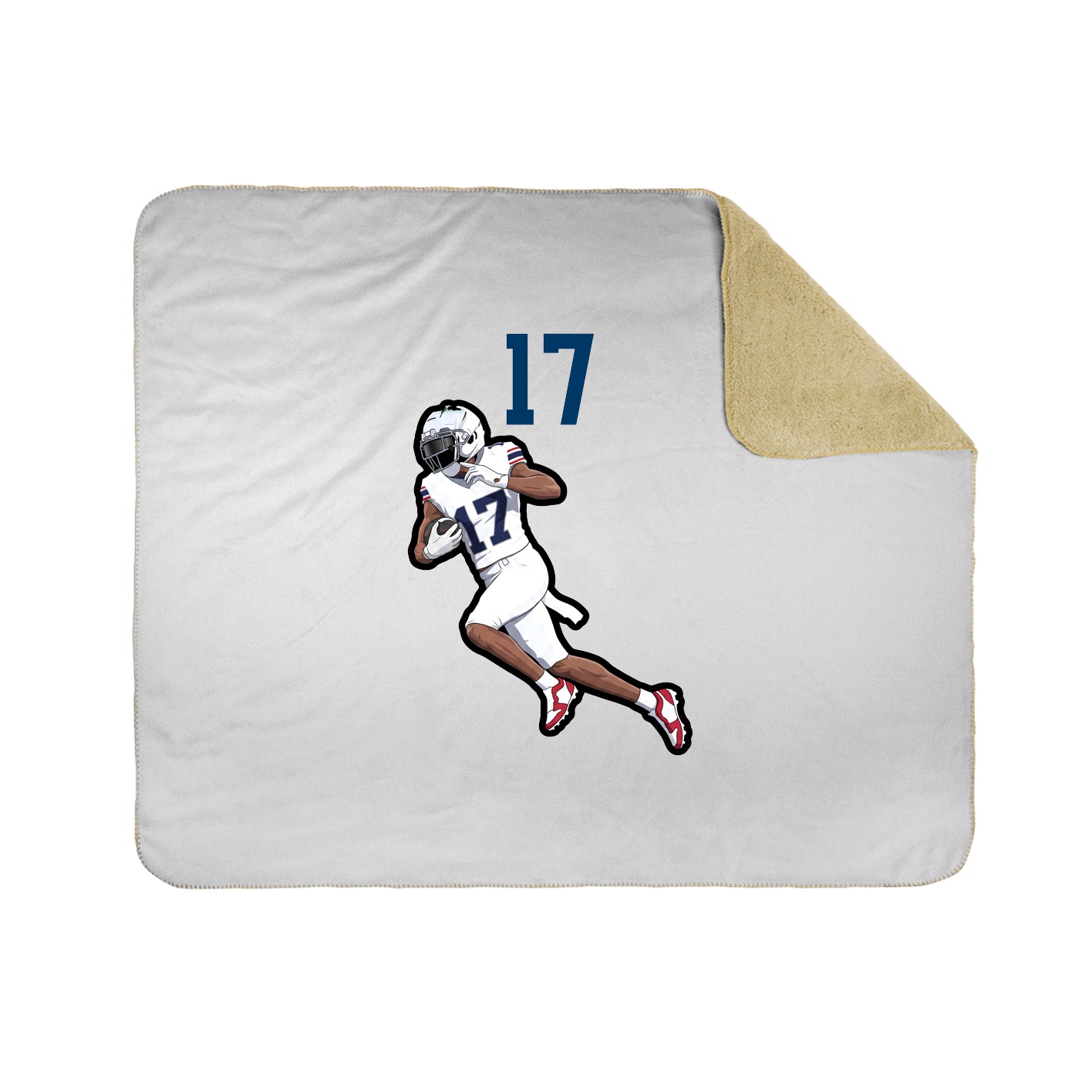 Throw Blanket — Number Top in White
