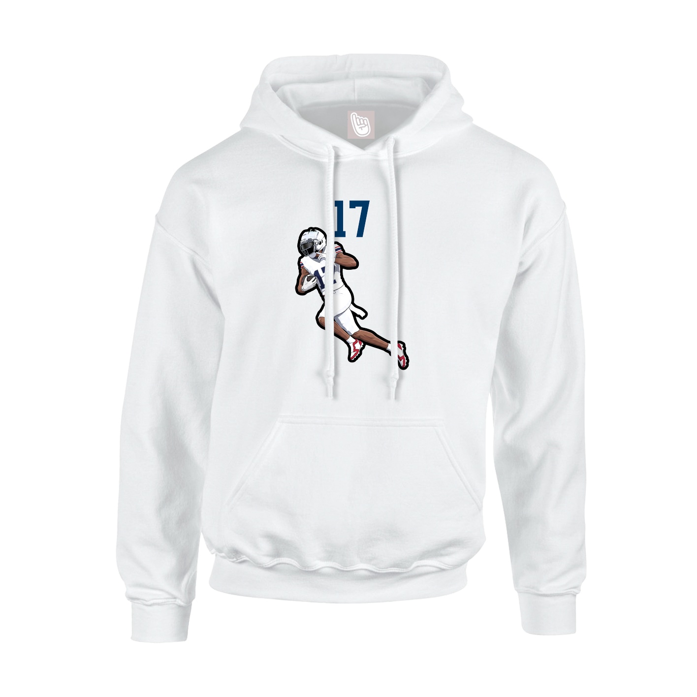 Hoodie — Number Top in White