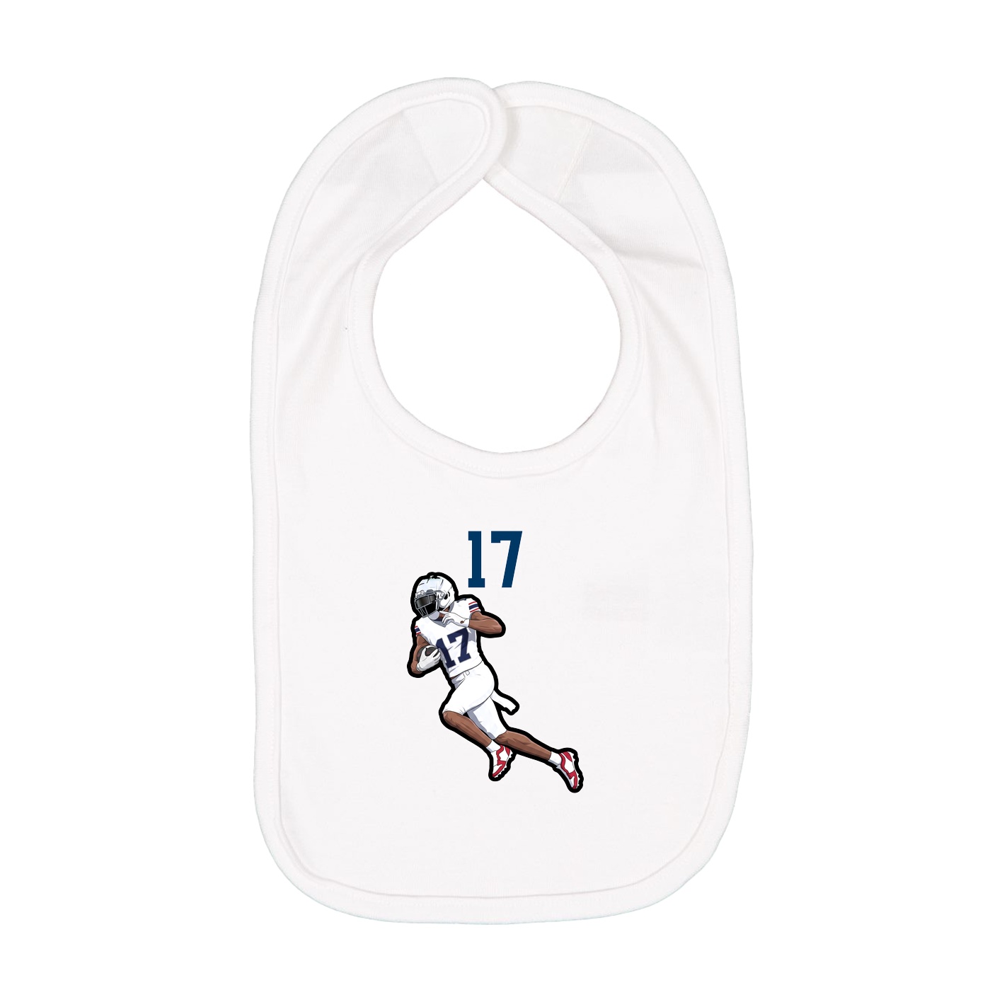 Infant Bib — Number Top in White