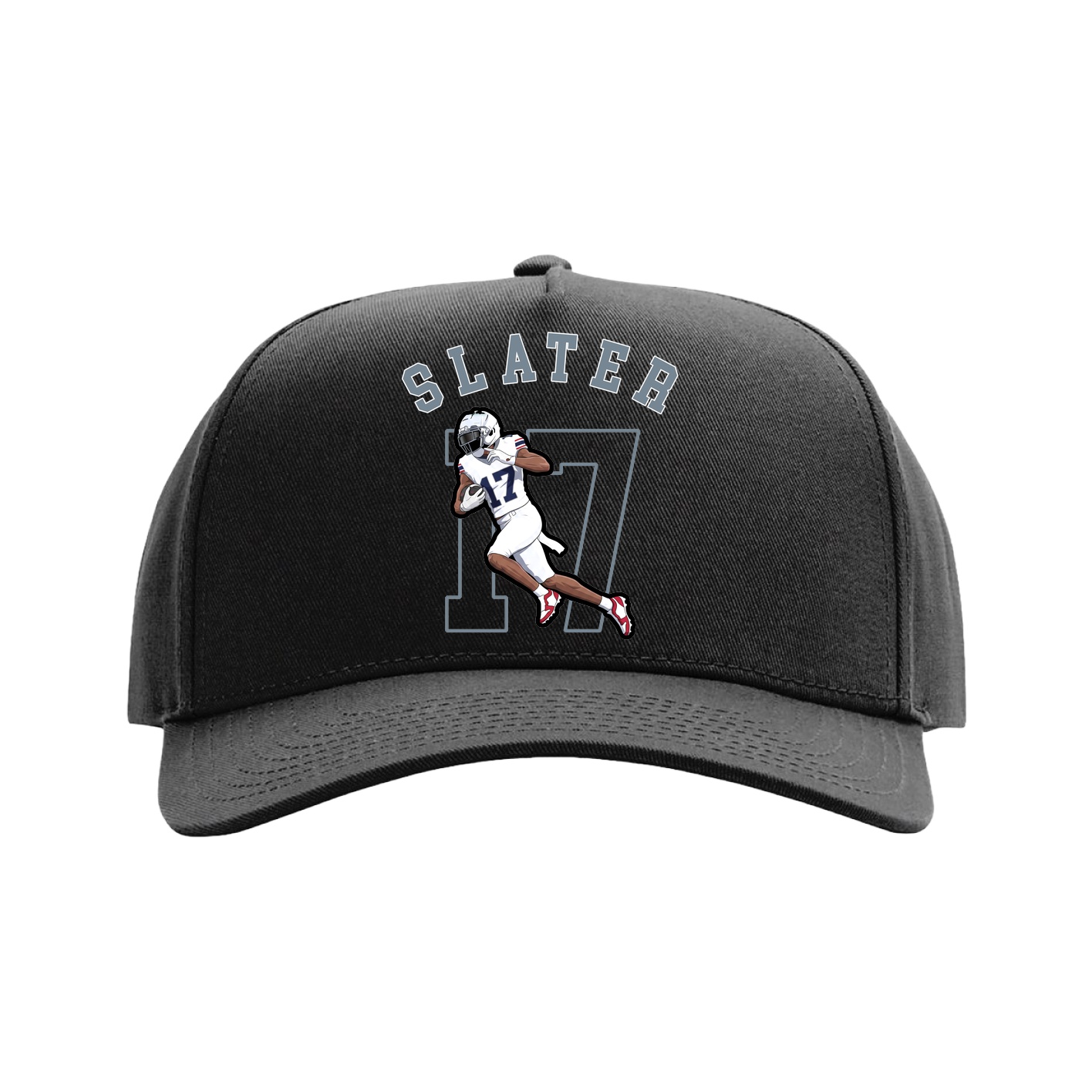 Full Fabric Five-Panel Champ Cap — Shirsey Arch in Black