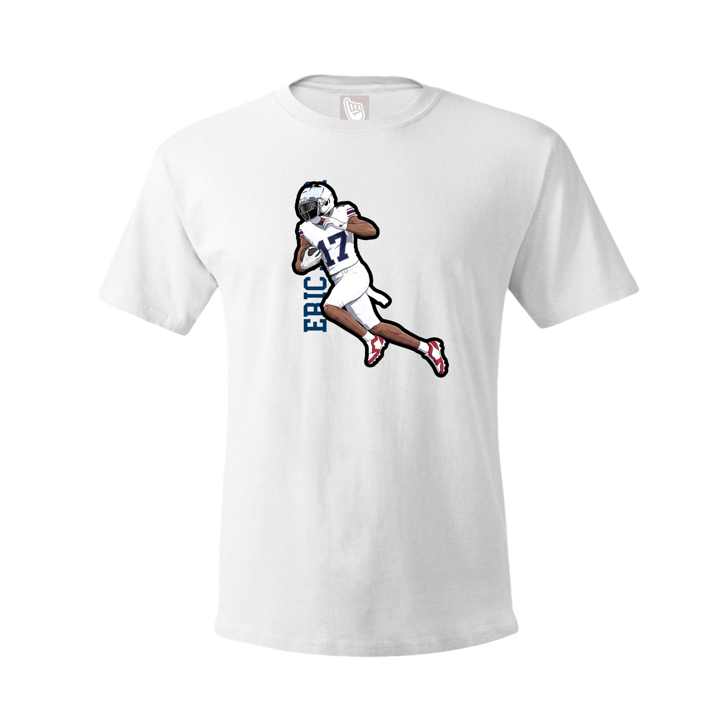 Tee — Name Vertical in White