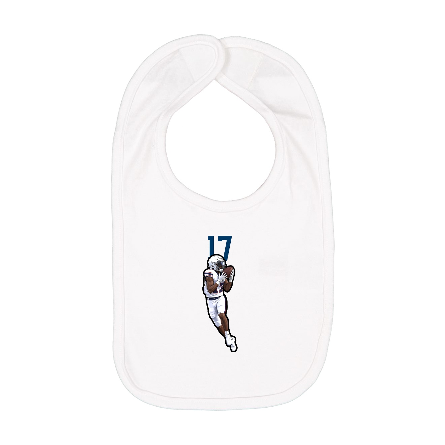 Infant Bib — Number Top in White