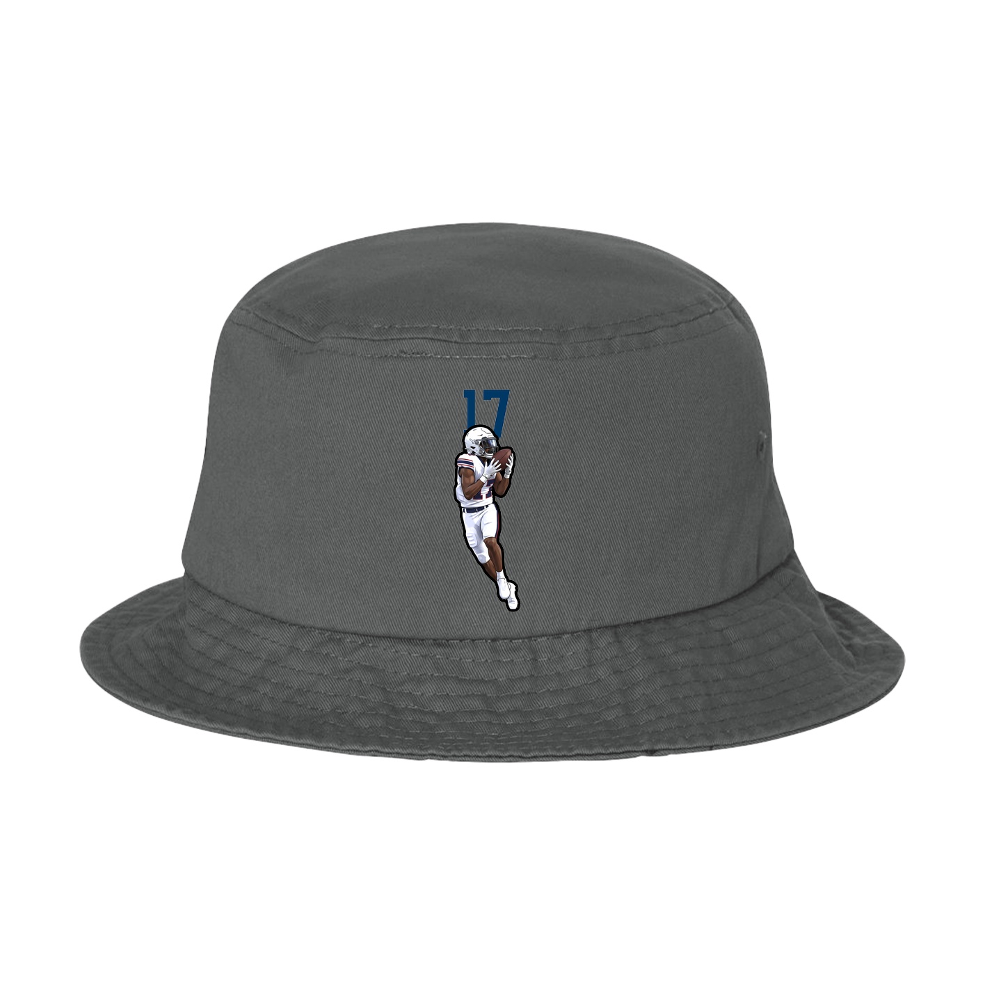 Bucket Cap — Number Top in Grey