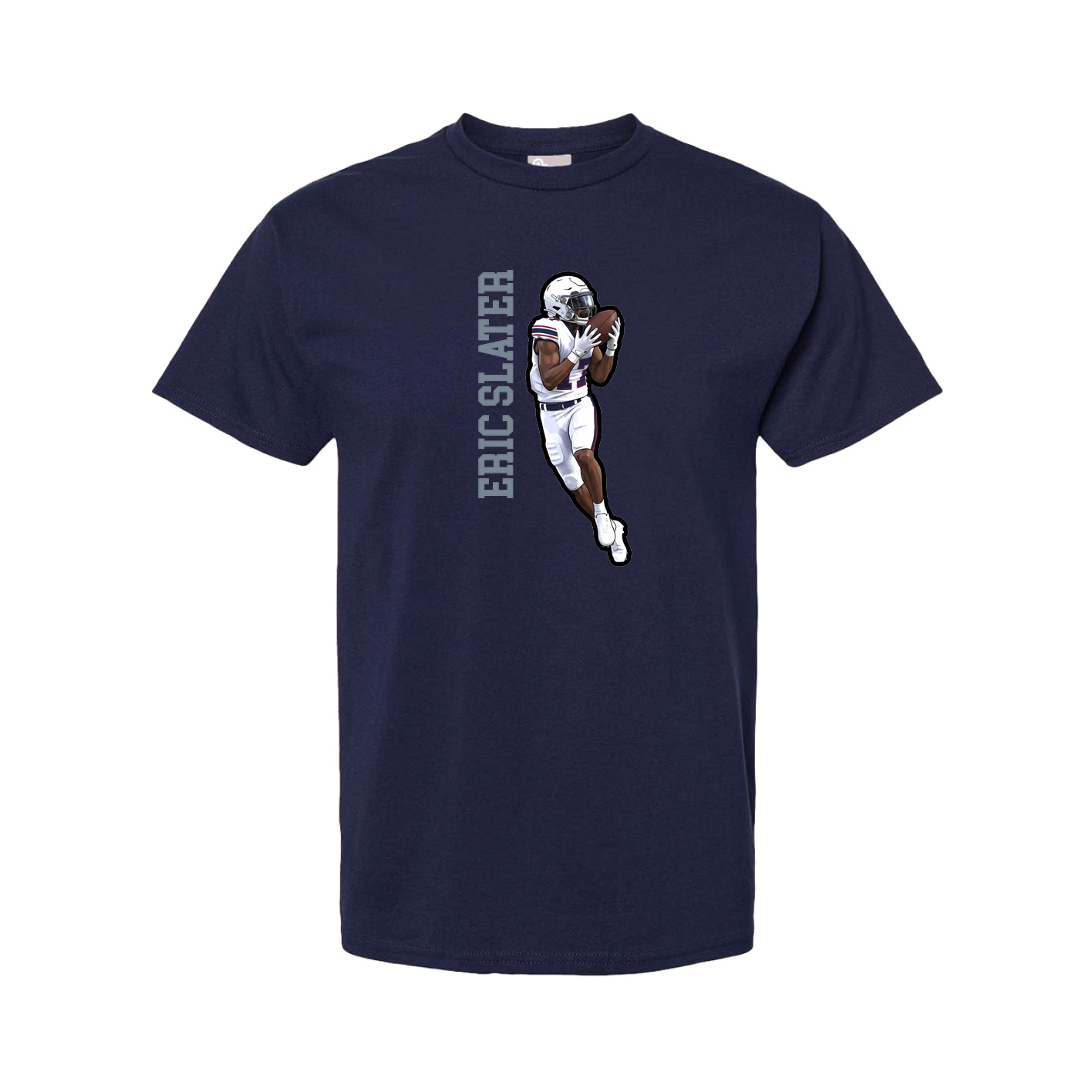 Youth Tee — Name Vertical in Navy