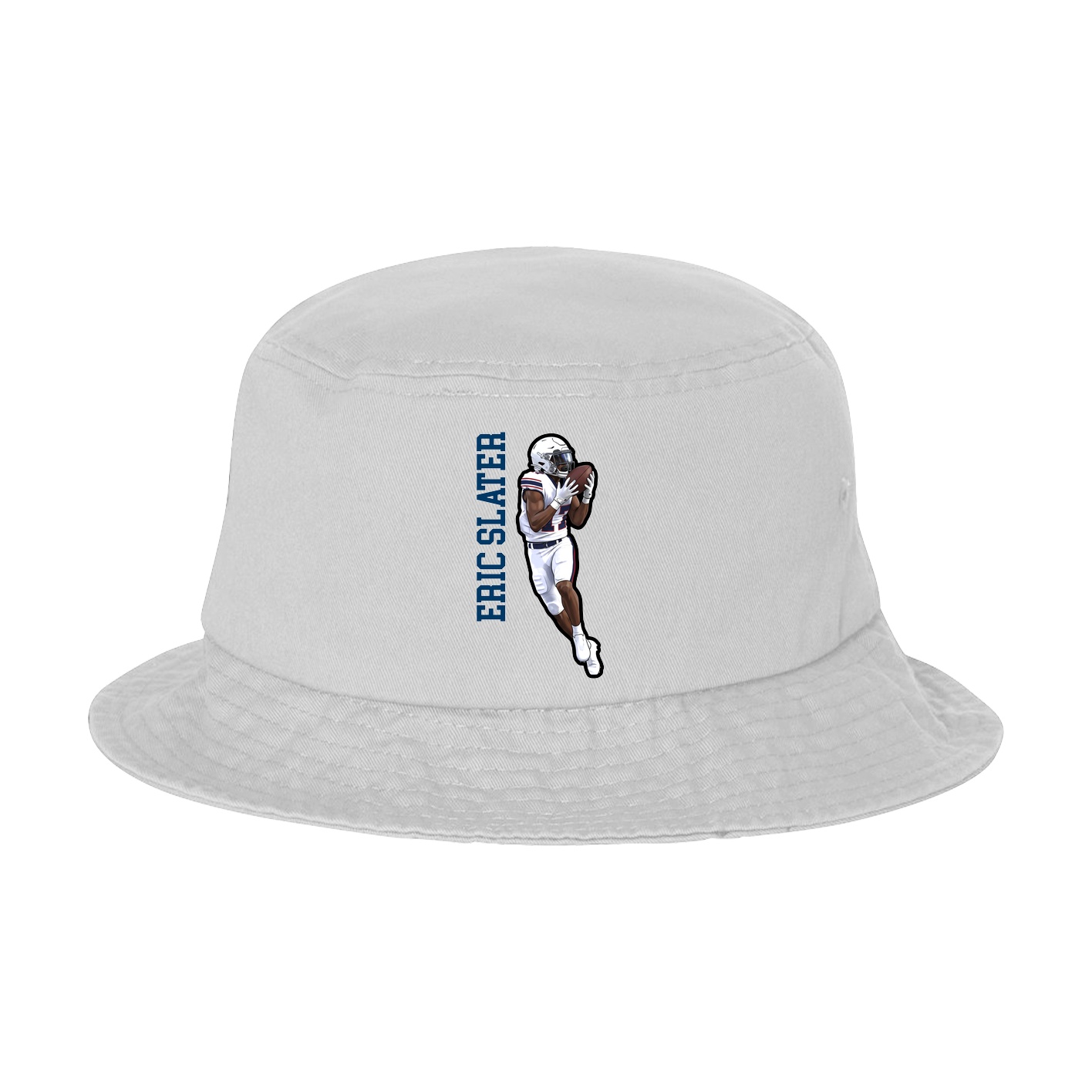 Bucket Cap — Name Vertical in White