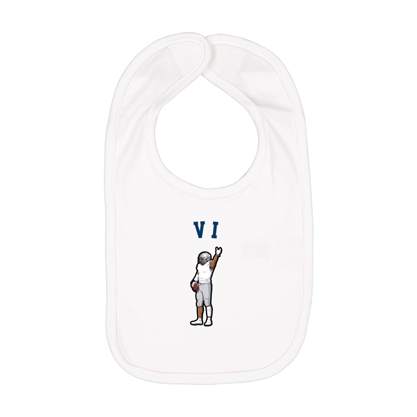 Infant Bib — Shirsey Arch in White