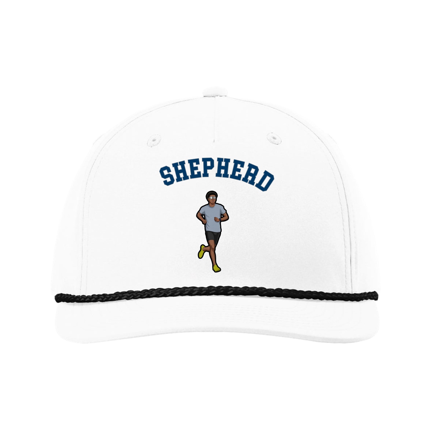 Five-Panel Classic Rope Cap — Shirsey Arch in White