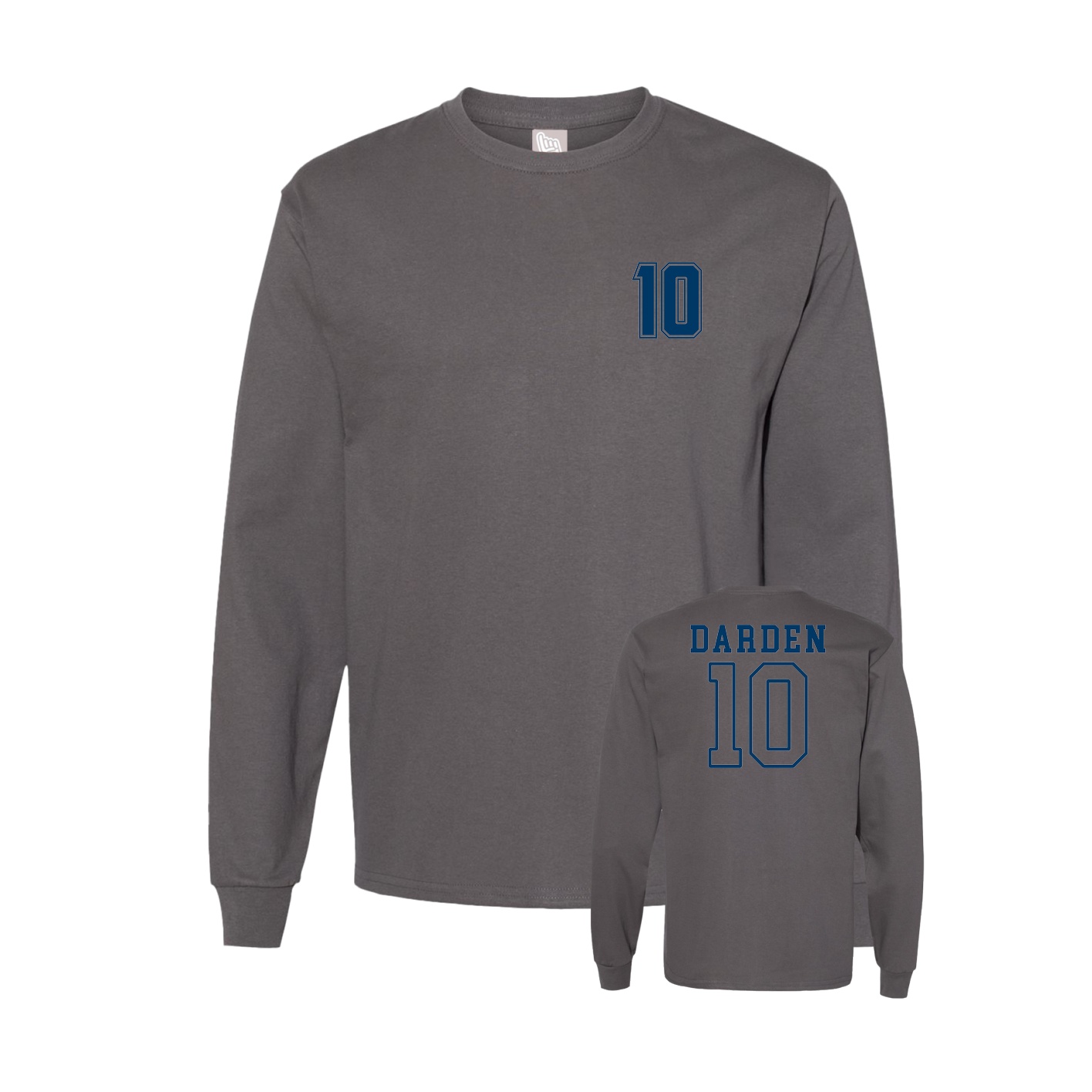 Long Sleeve Tee — Chest Back in Grey