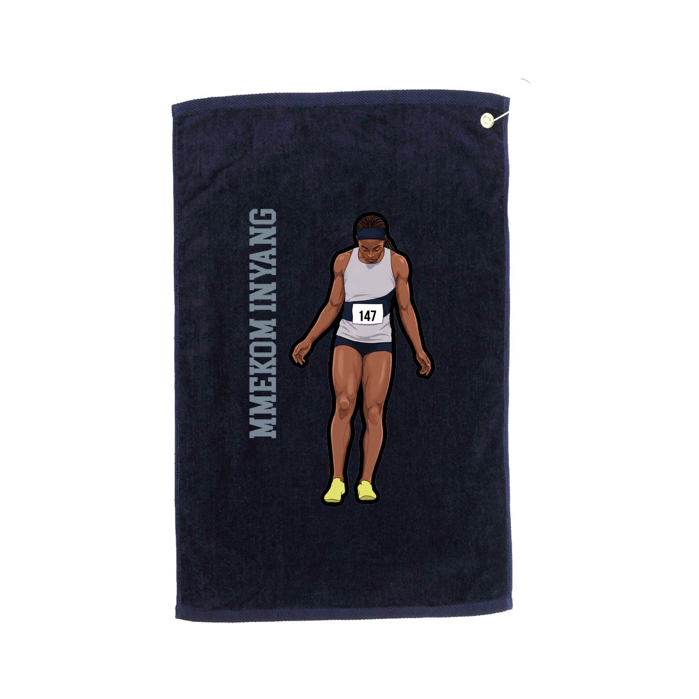 Golf Towel — Name Vertical in Navy