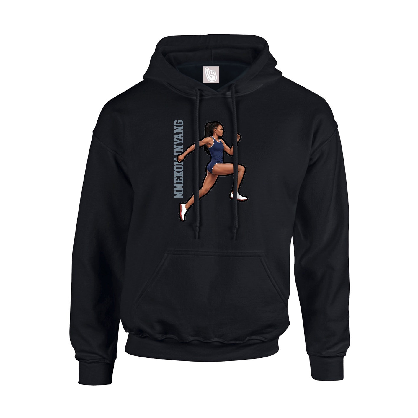 Hoodie — Name Vertical in Black