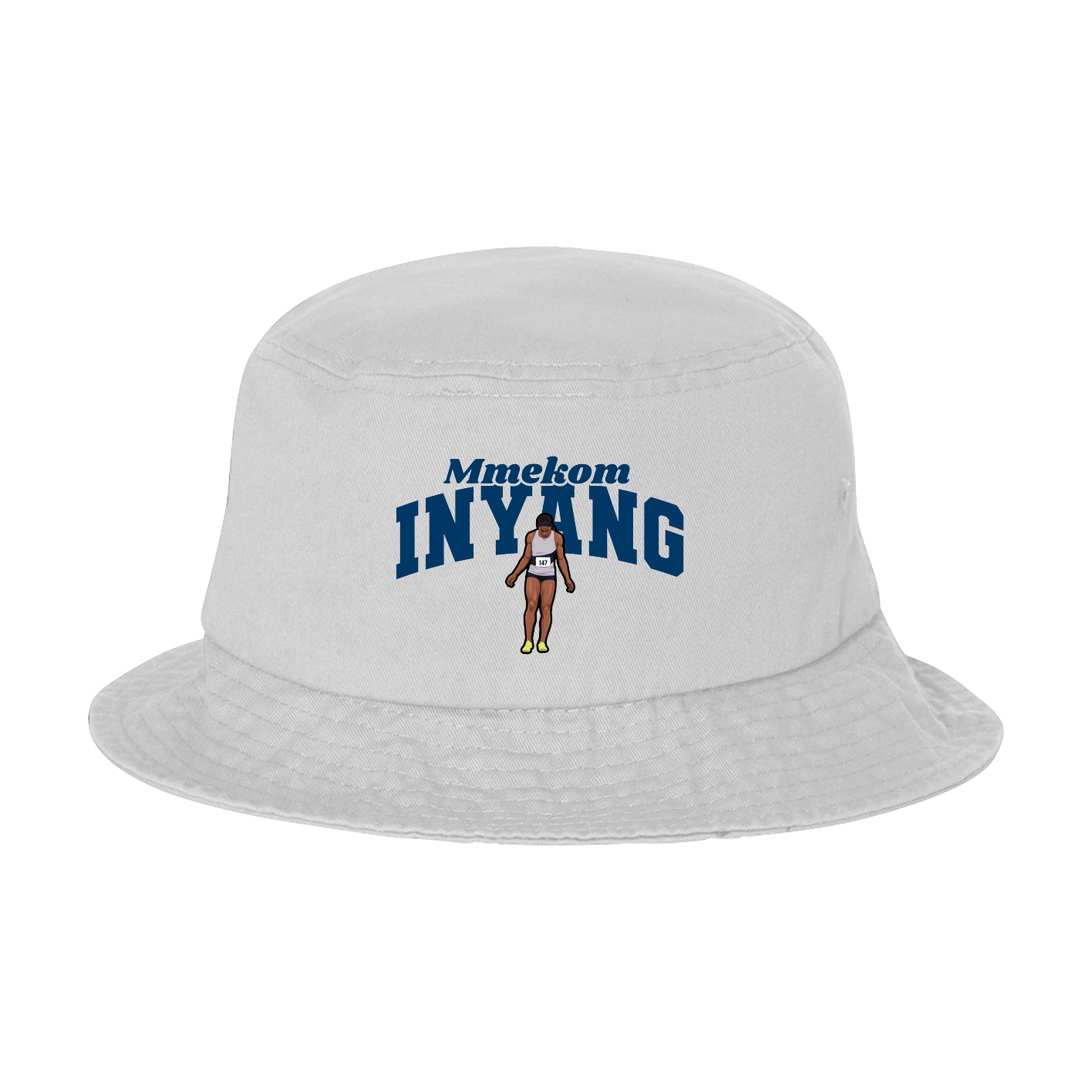 Bucket Cap — Signature Arch in White