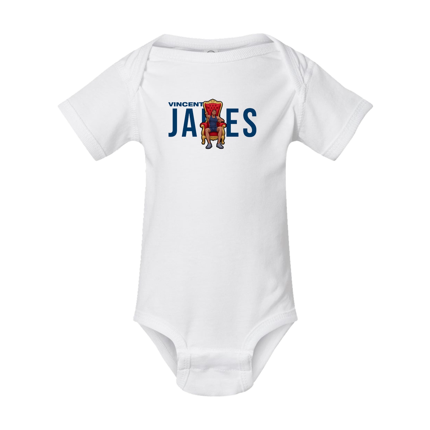 Baby Onesie — Player Name in White