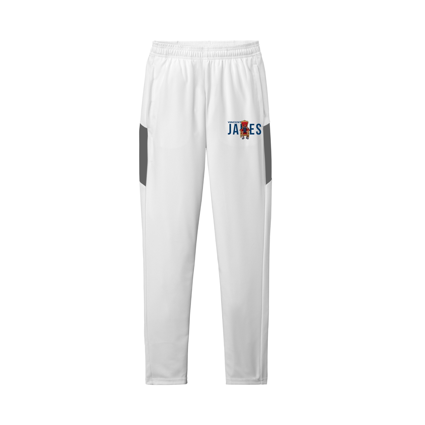 Team Travel Pant — Player Name in White/Grey