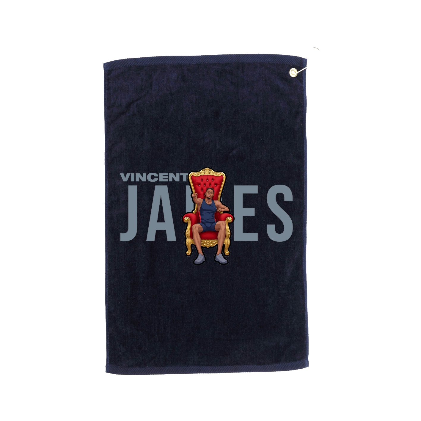 Golf Towel — Player Name in Navy