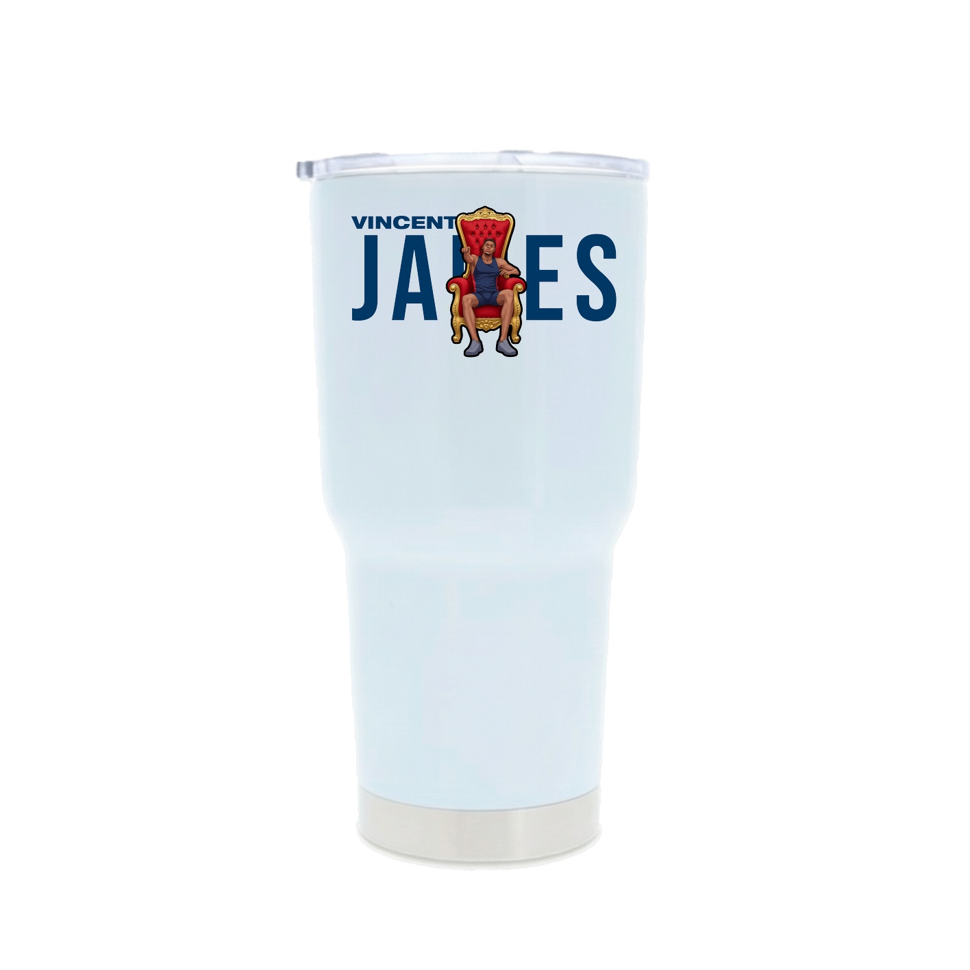 30oz Stainless Steel Tumbler — Player Name in White