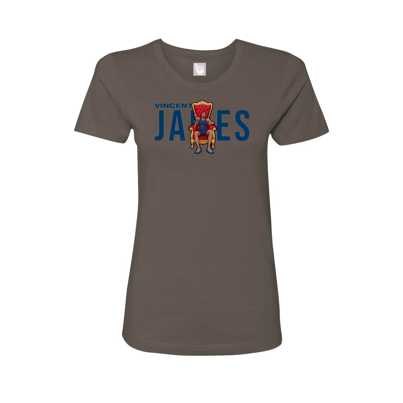 Fitted Women's Tee — Player Name in Grey