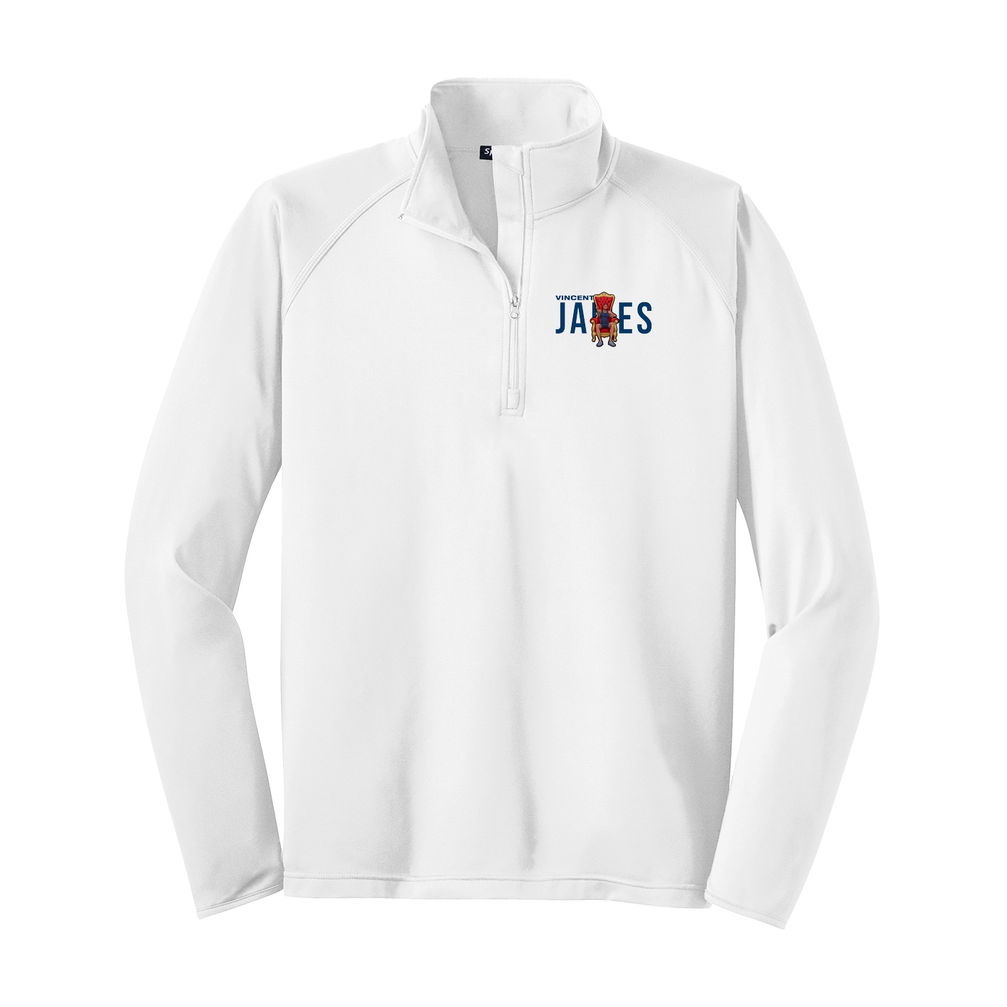 Q-Zip Pullover — Player Name in White