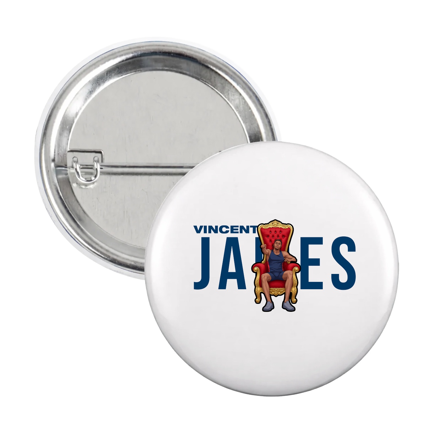 Game Day Button — Player Name in White