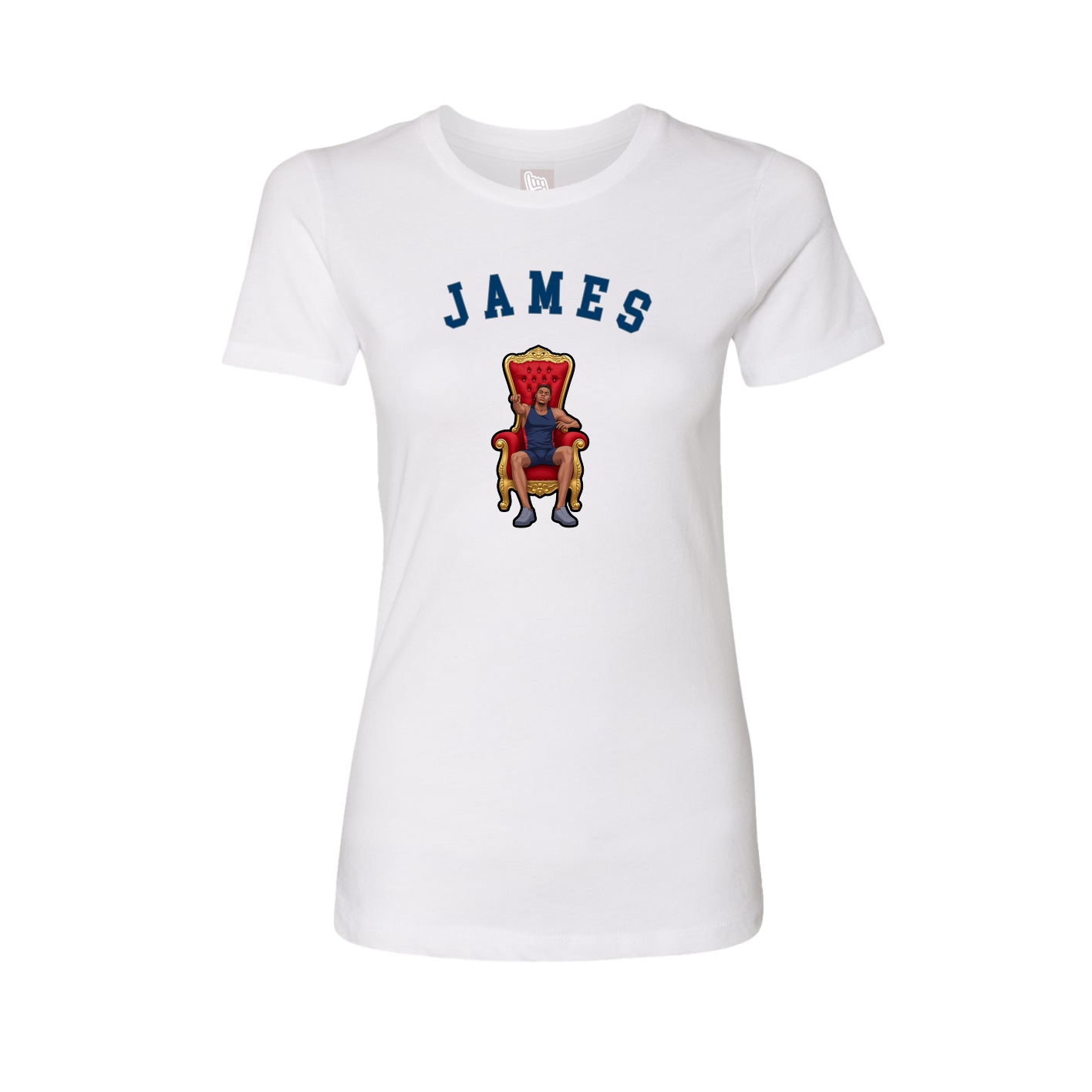 Fitted Women's Tee — Shirsey Arch in White