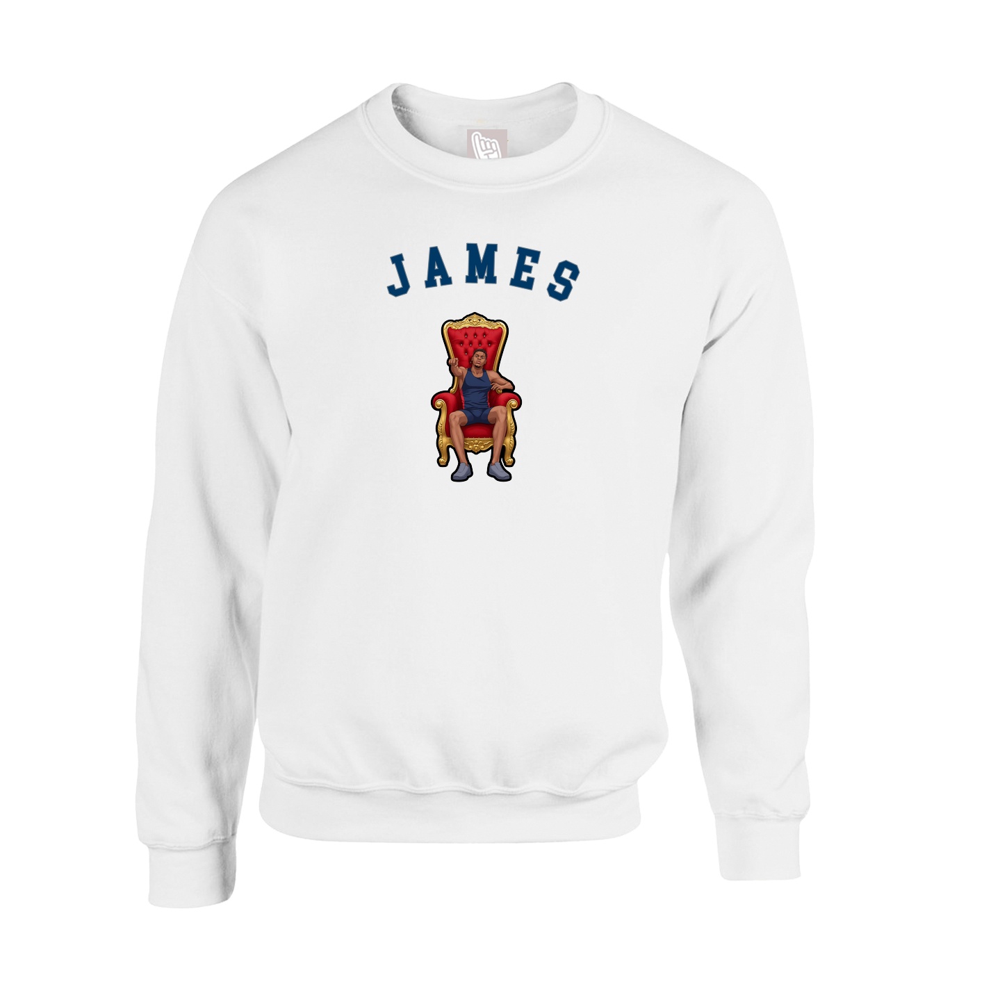 Fleece Crew — Shirsey Arch in White