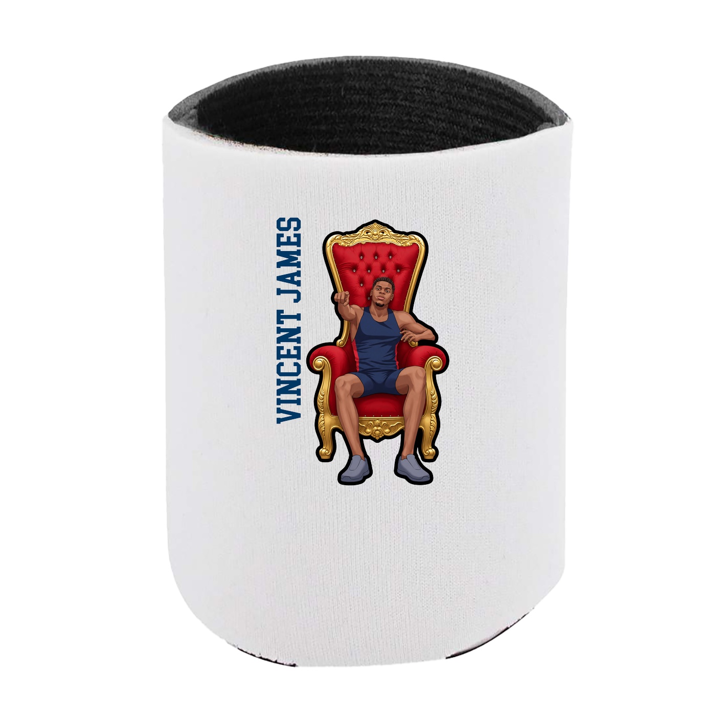 Can Holder — Name Vertical in White