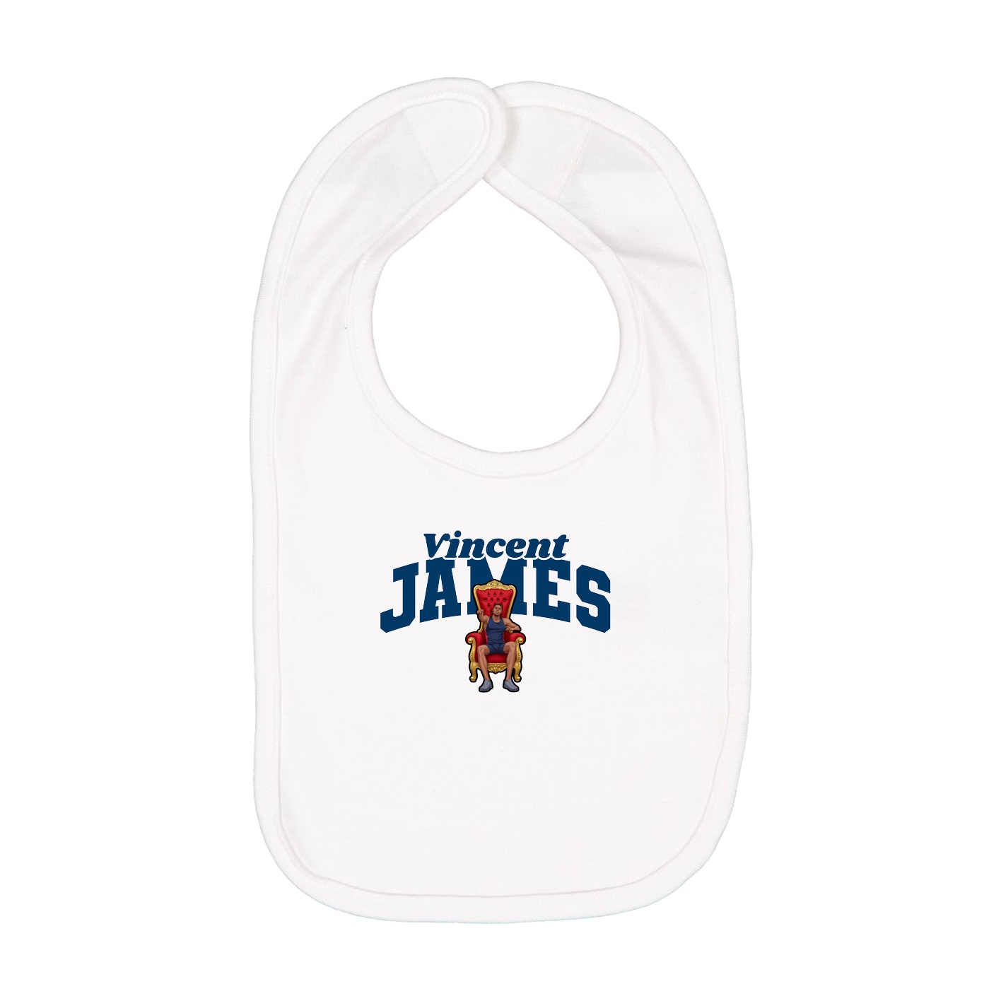 Infant Bib — Signature Arch in White
