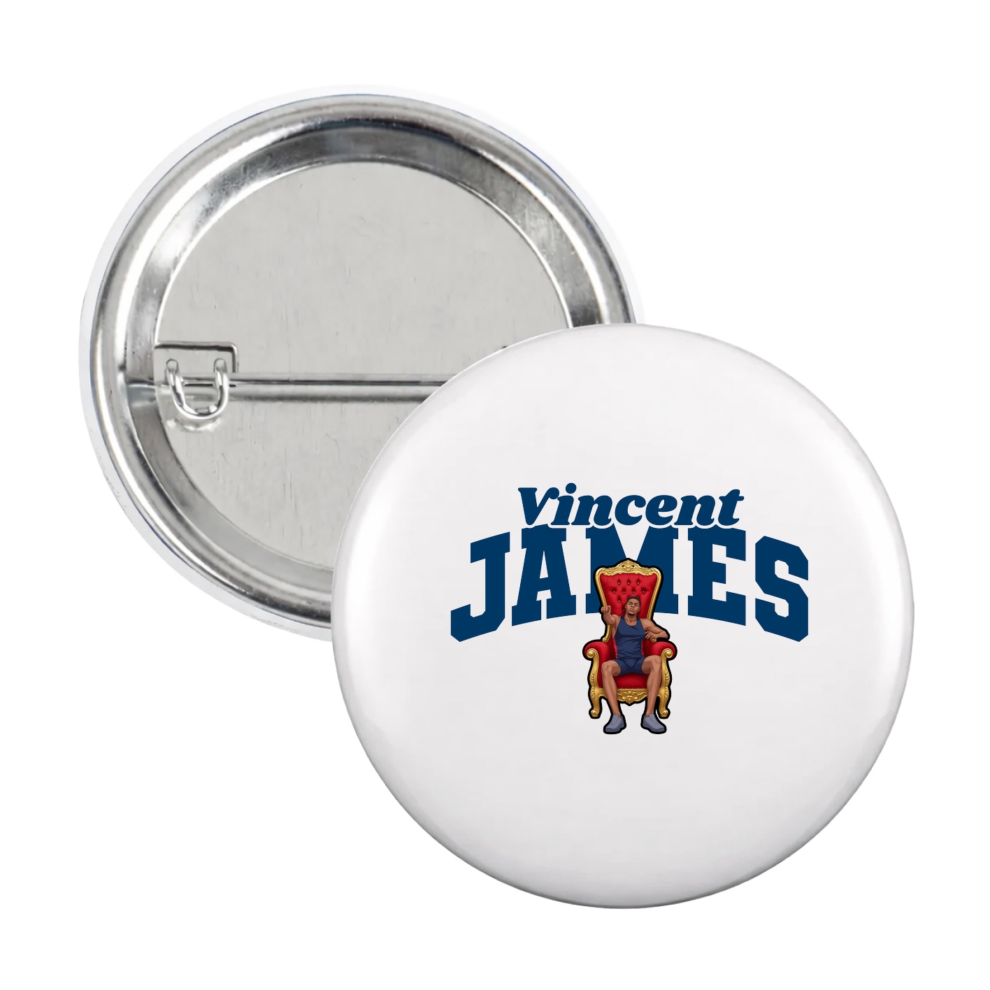Game Day Button — Signature Arch in White