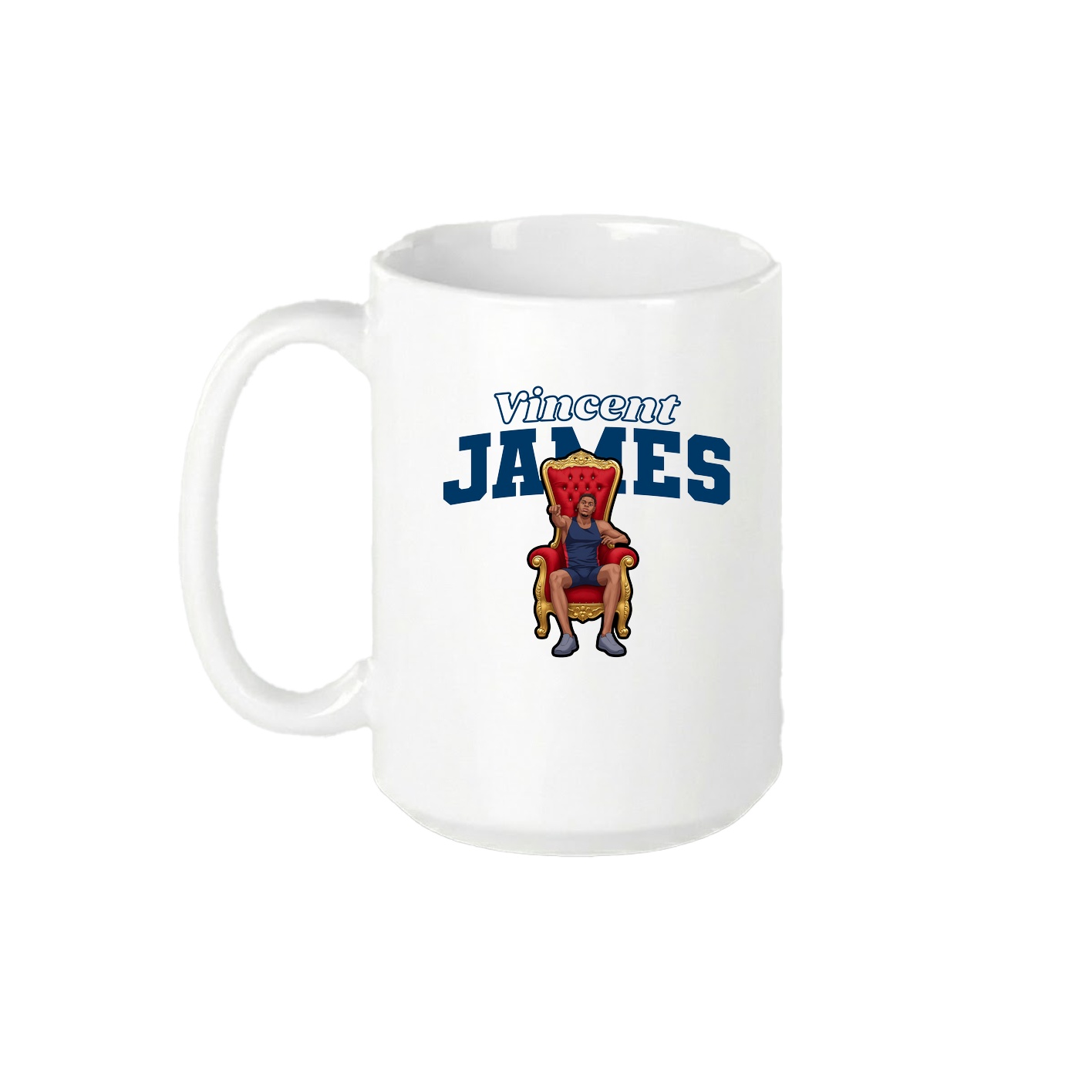 15oz Coffee Mug — Name Arch in White