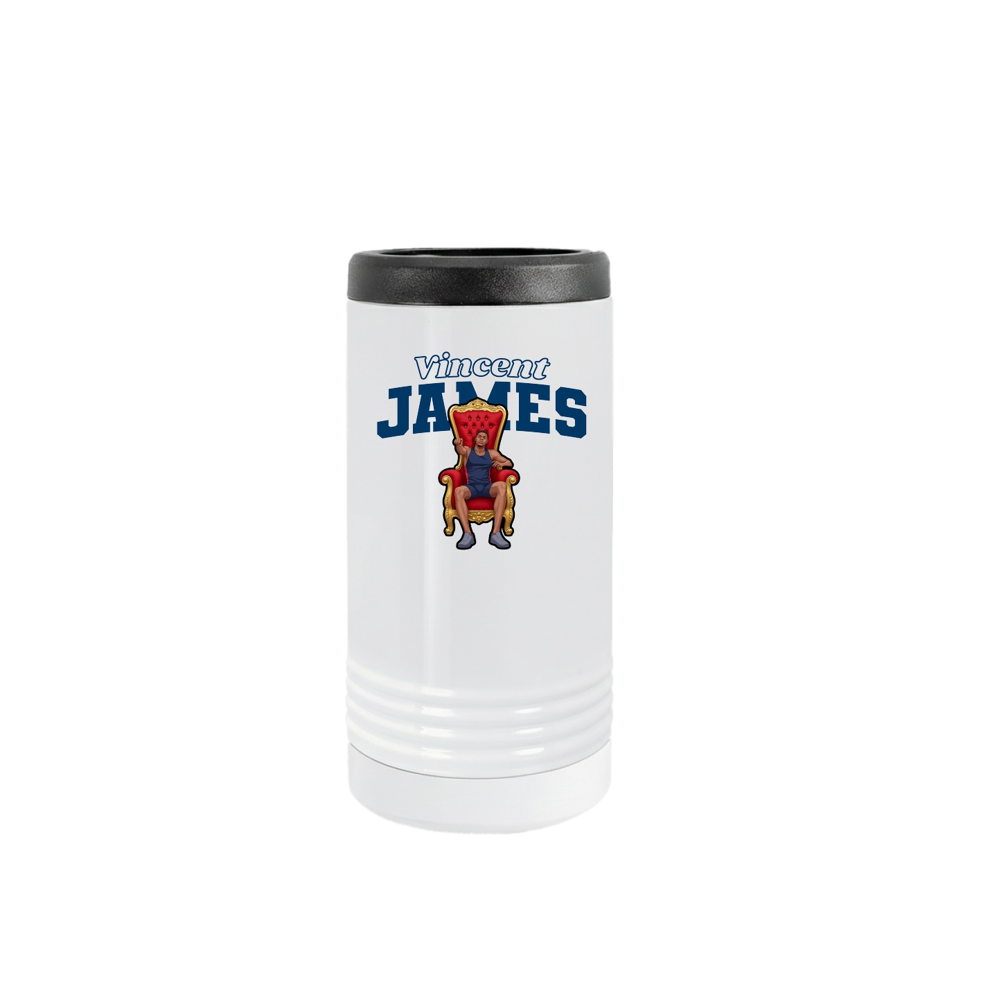 Slim Beverage Holder — Name Arch in White