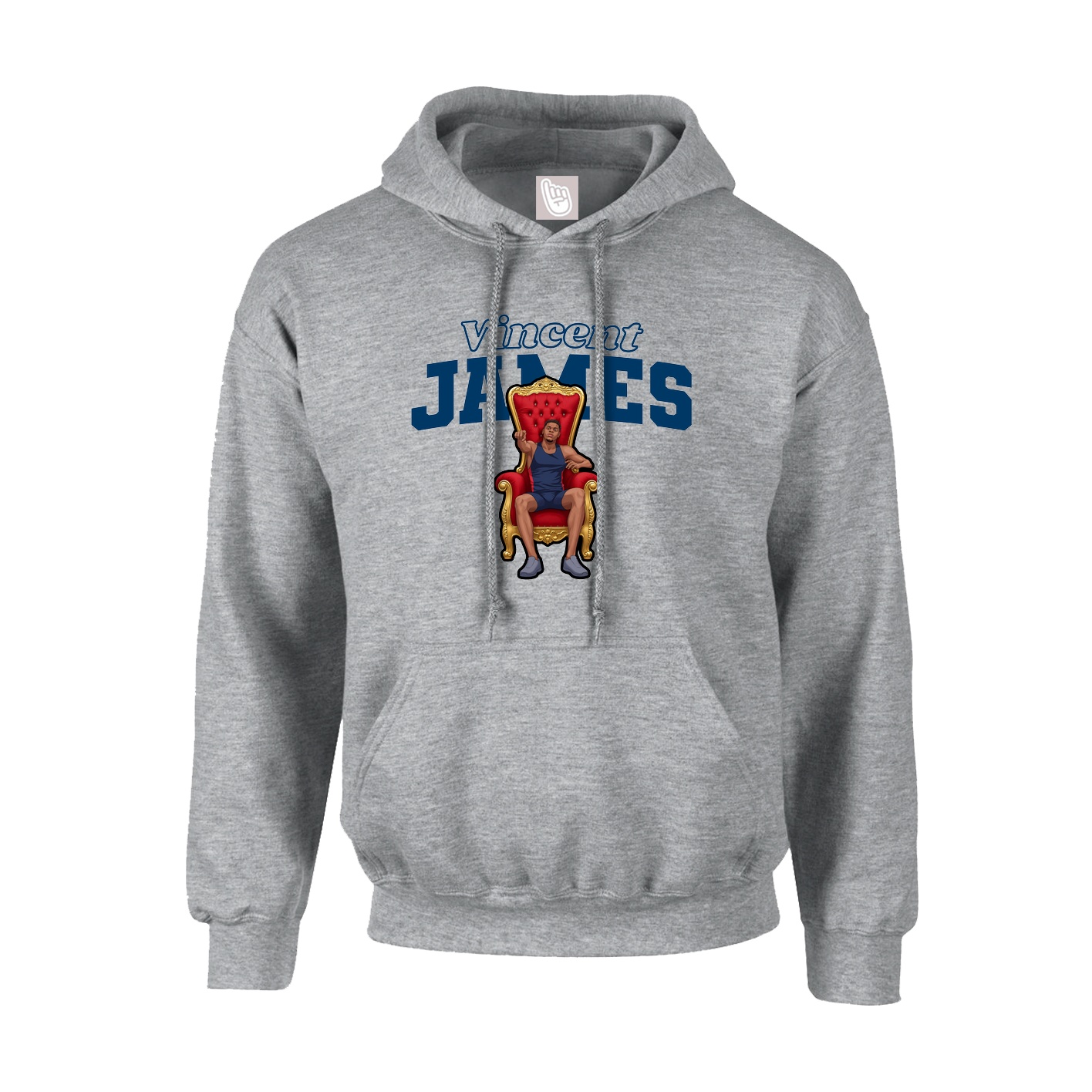 Youth Hoodie — Name Arch in Grey