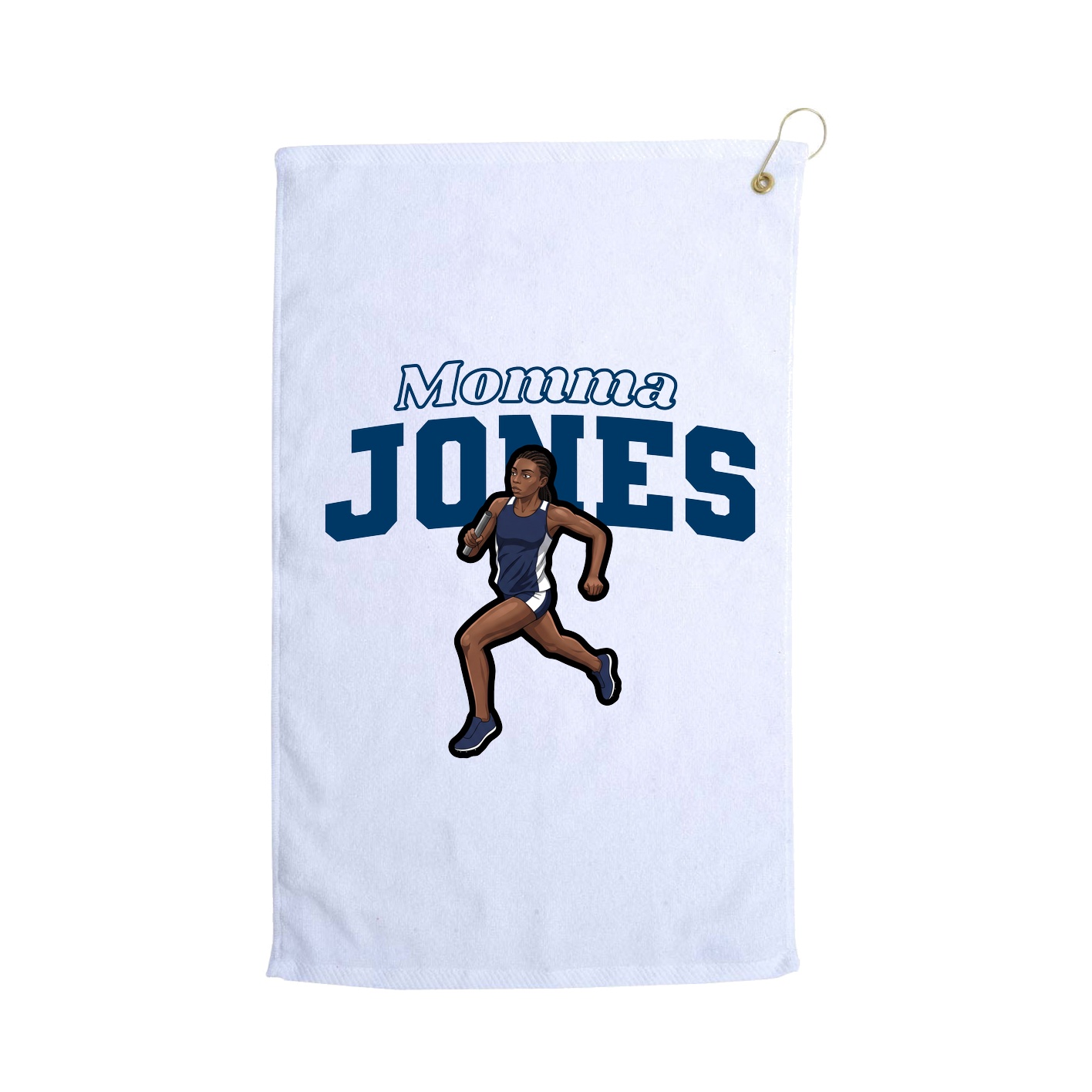 Golf Towel — Mothers Day Block in White