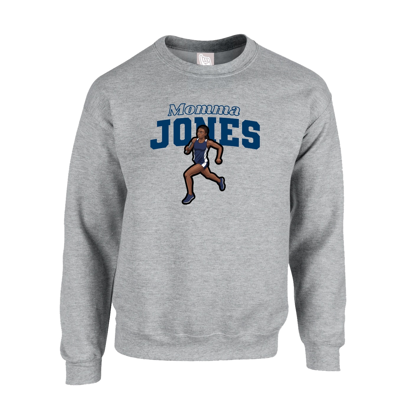 Fleece Crew — Mothers Day Block in Grey