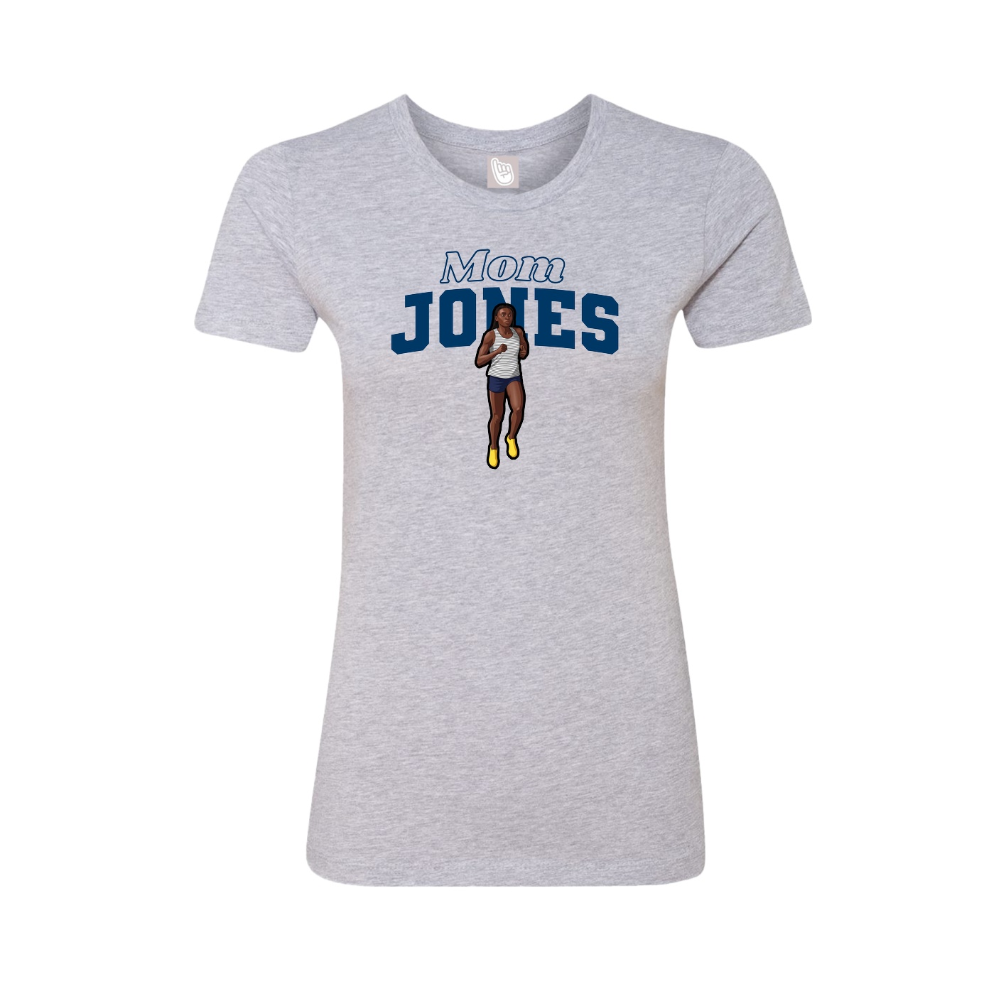 Womens Tee — Mothers Day Block in Grey