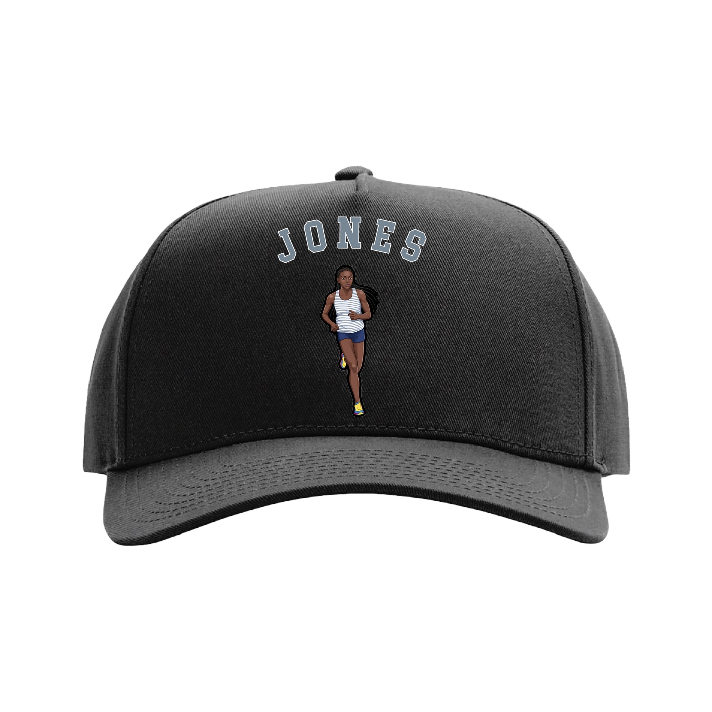 Full Fabric Five-Panel Champ Cap — Shirsey Arch in Black