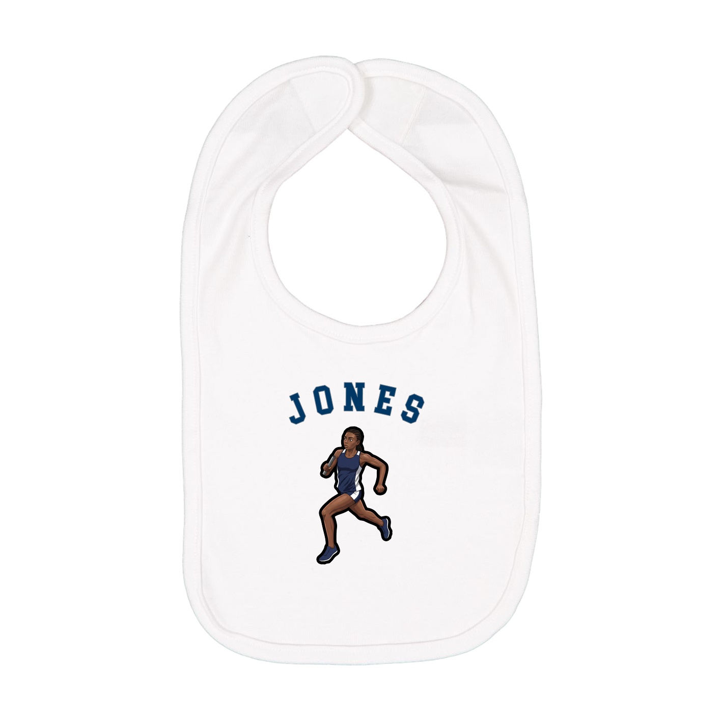 Infant Bib — Shirsey Arch in White