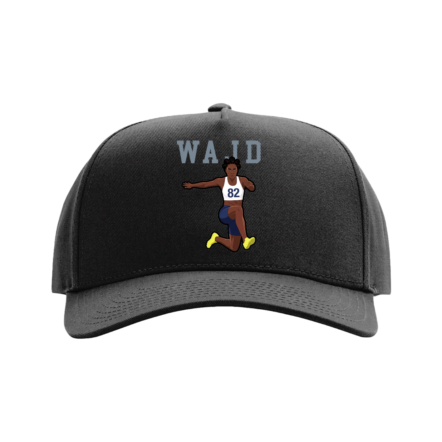 Full Fabric Five-Panel Champ Cap — Shirsey in Black