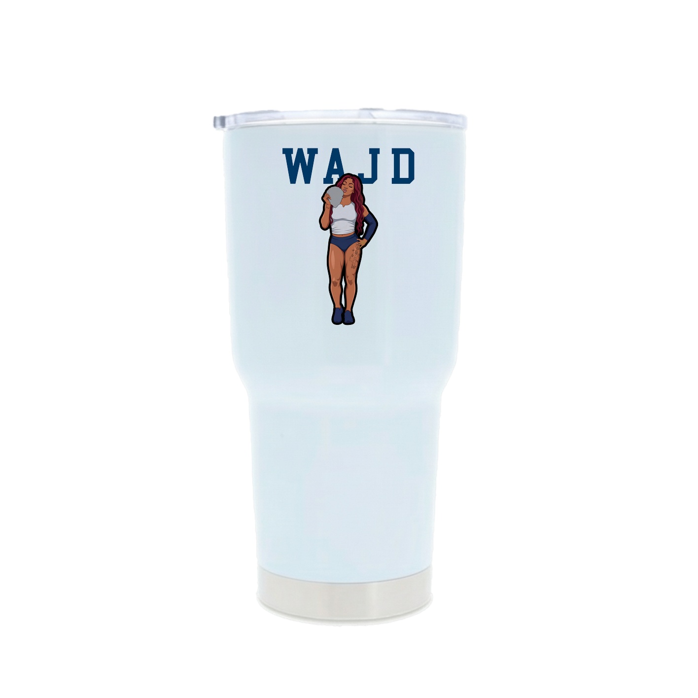 30oz Stainless Steel Tumbler — Shirsey in White