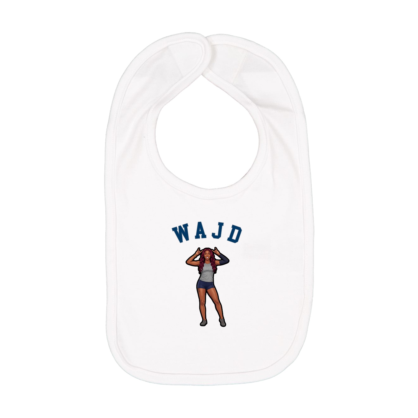 Infant Bib — Shirsey Arch in White