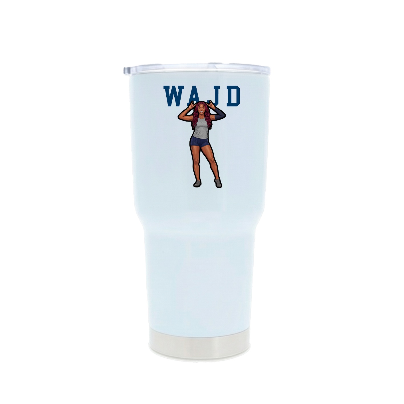 30oz Stainless Steel Tumbler — Shirsey in White