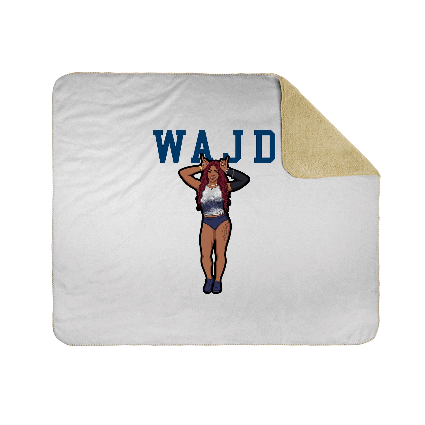 Throw Blanket — Shirsey in White