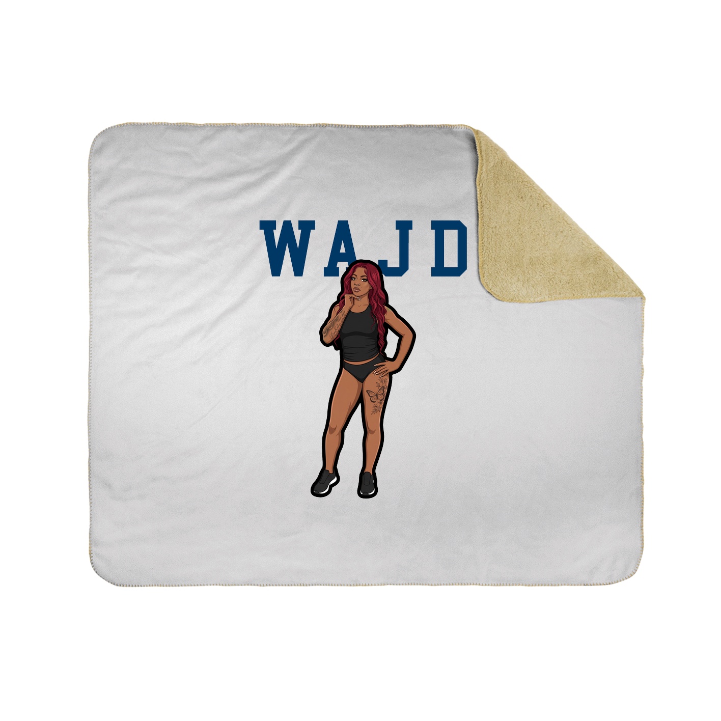 Throw Blanket — Shirsey in White