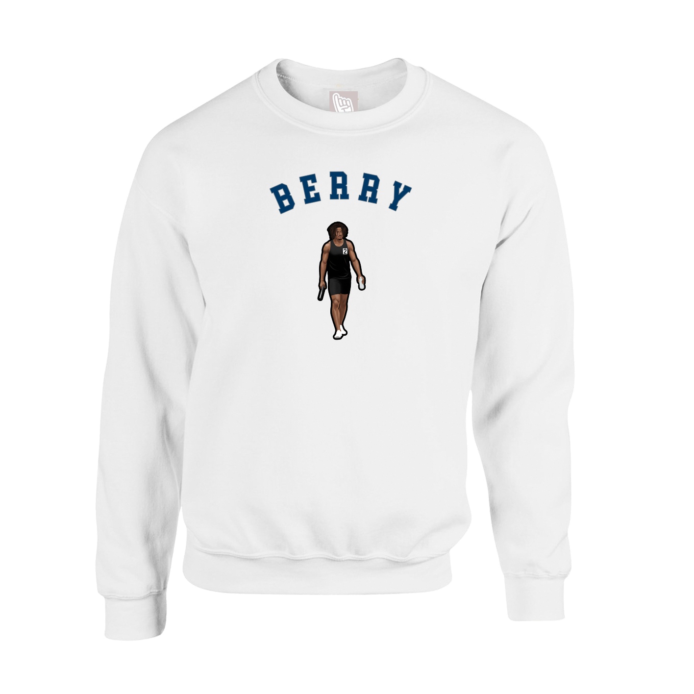 Fleece Crew — Shirsey Arch in White