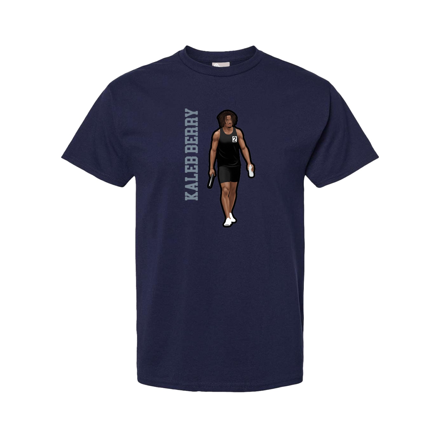 Youth Tee — Name Vertical in Navy