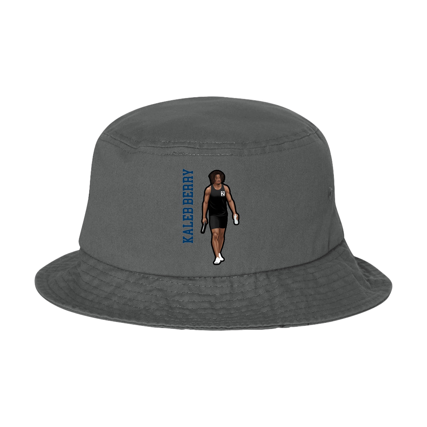 Bucket Cap — Name Vertical in Grey