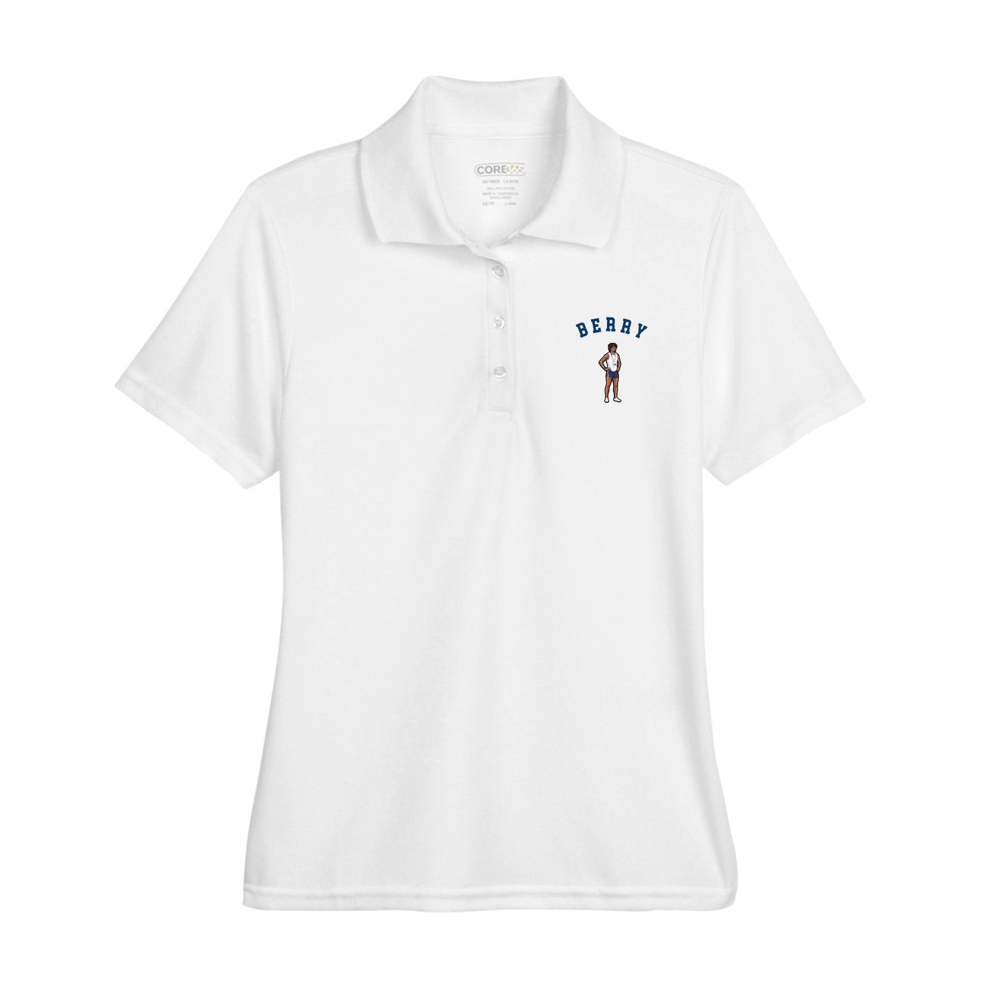 Womens Performance Polo — Shirsey Arch in White