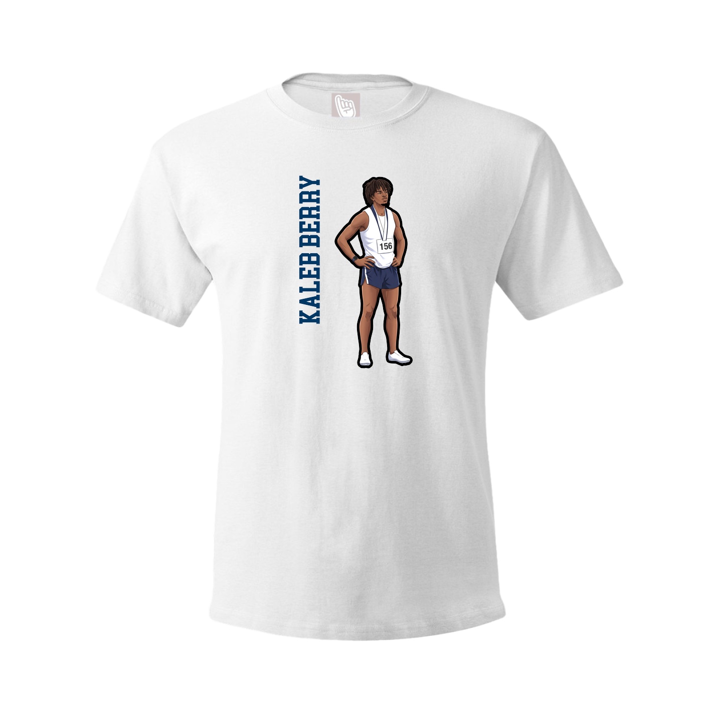 Tee — Name Vertical in White