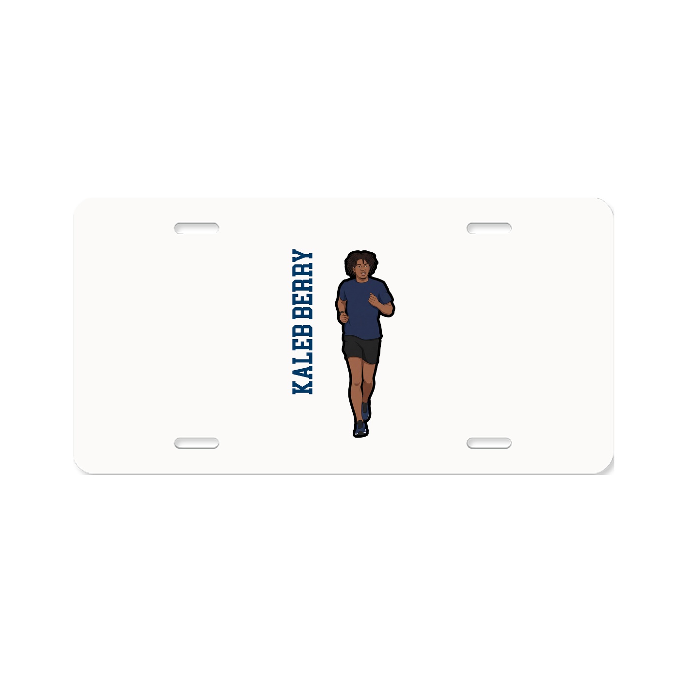 License Plate — Name Vertical in Classic